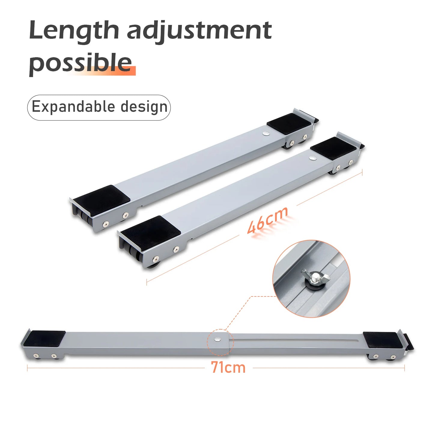 Suporte com rodinhas ajustável