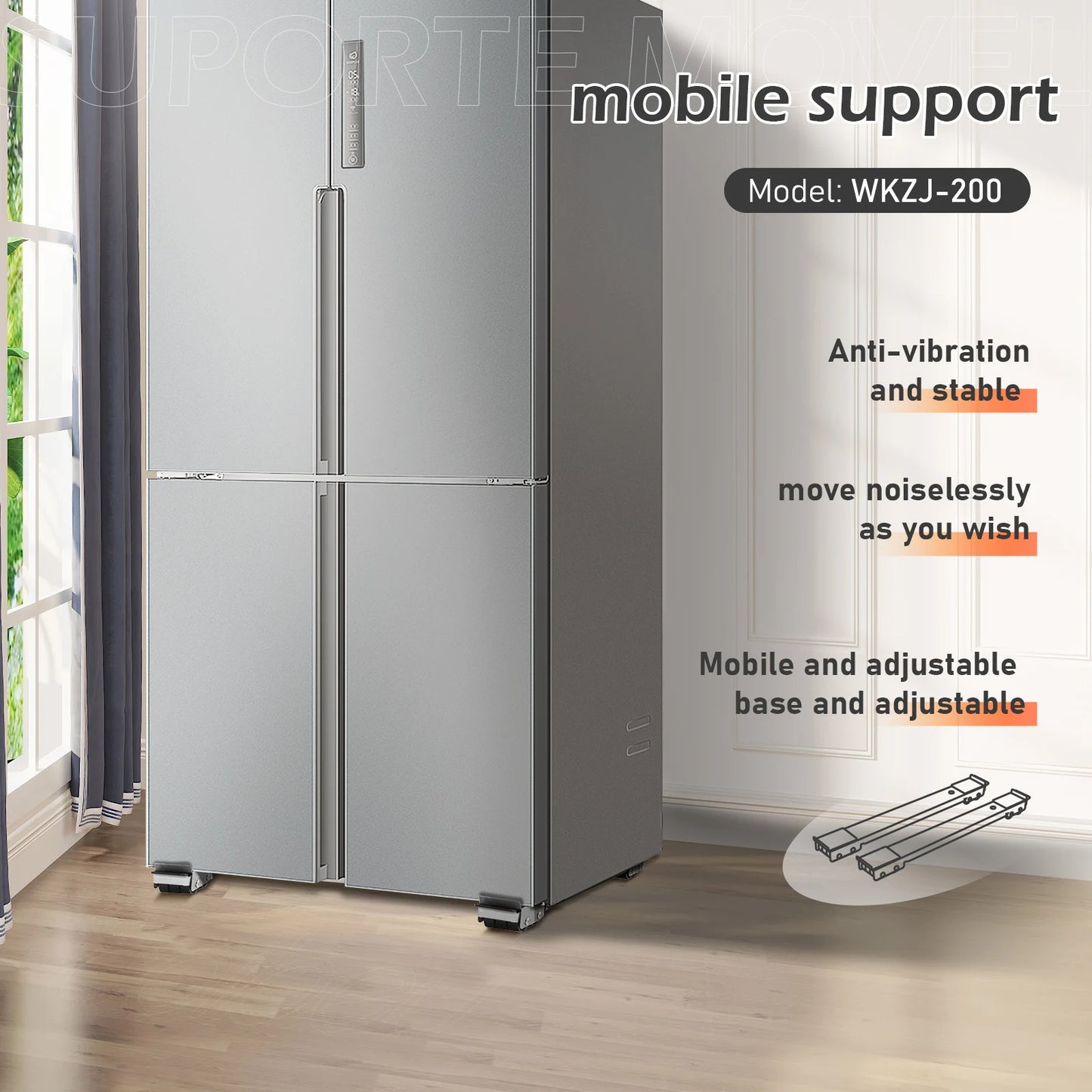 Suporte com rodinhas ajustável