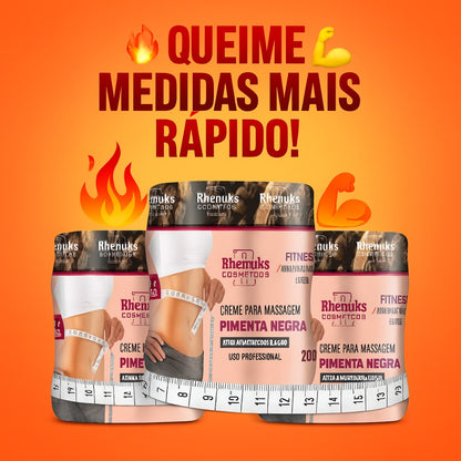 Creme Pimenta Negra - Redutor de Gordura Localizada e Celulites