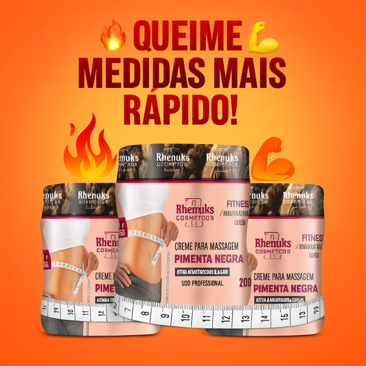 Creme Pimenta Negra - Redutor de Gordura Localizada e Celulites